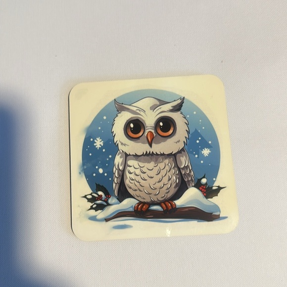 Set of 4 winter coasters - Picture 2 of 6